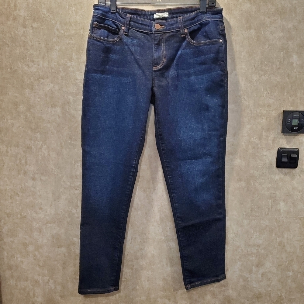 Eileen Fisher Organic Cotton Mid- Rise Straight Leg Jeans